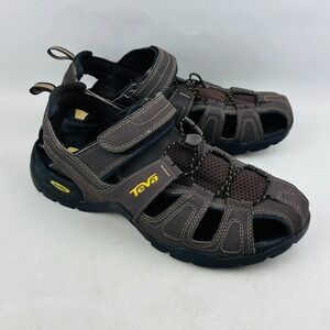 Teva Forebay‎ Water Sandal Mens 11 Turkish Coffee Brown Faux Leather Fisherman